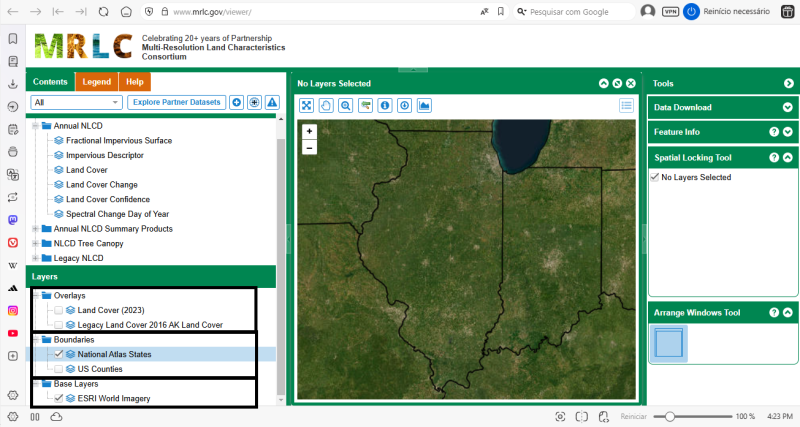 Figure 3 – Selected map layers