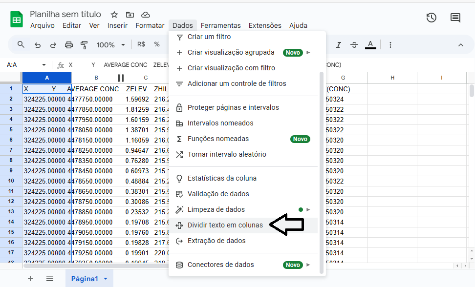 Figure 5 – Split text to columns