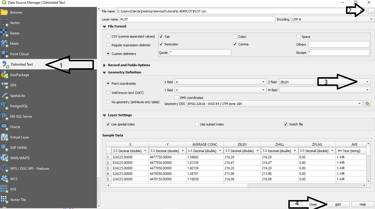 Figure 8 – Import CSV settings